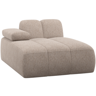 WOOOD MOJO CHAISE LONGUE ELEMENT LINKS WOLLIG DONKERZAND