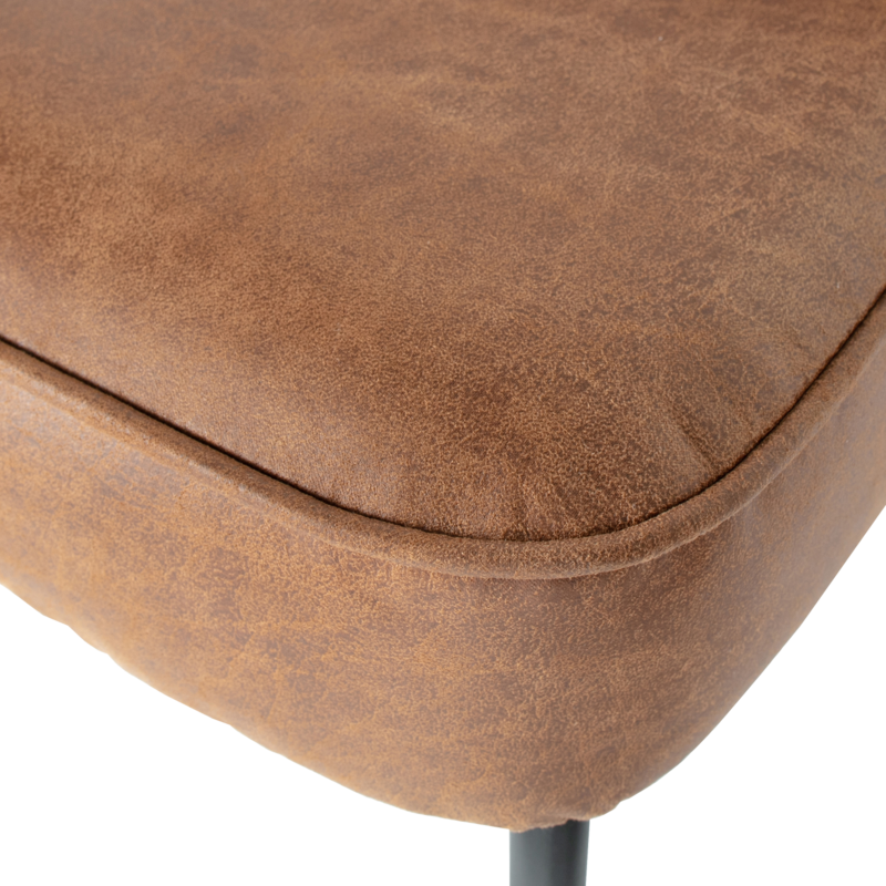 WOOOD VOGUE EETBANK ECOLEER COGNAC