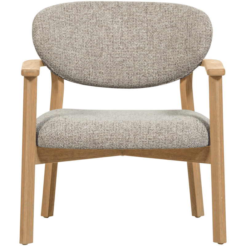 WOOOD-collectie Udar Fauteuil Naturel Met Houten Frame Naturel