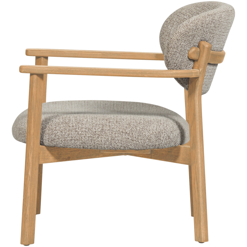 WOOOD UDAR FAUTEUIL NATUREL MET HOUTEN FRAME NATUREL