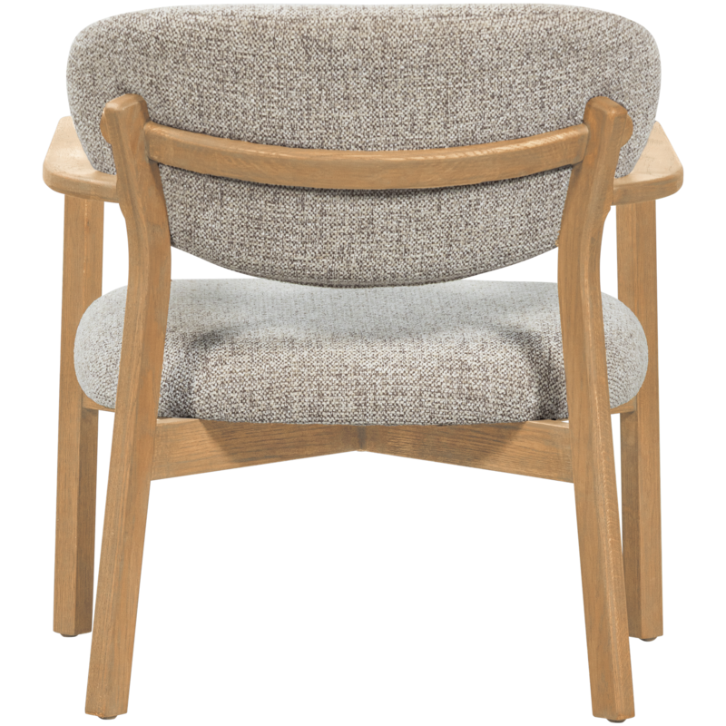 WOOOD-collectie Udar Fauteuil Naturel Met Houten Frame Naturel