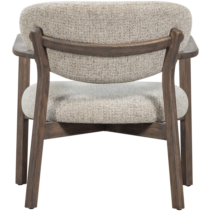WOOOD-collectie Udar Fauteuil Naturel Met Houten Frame Donkerbruin