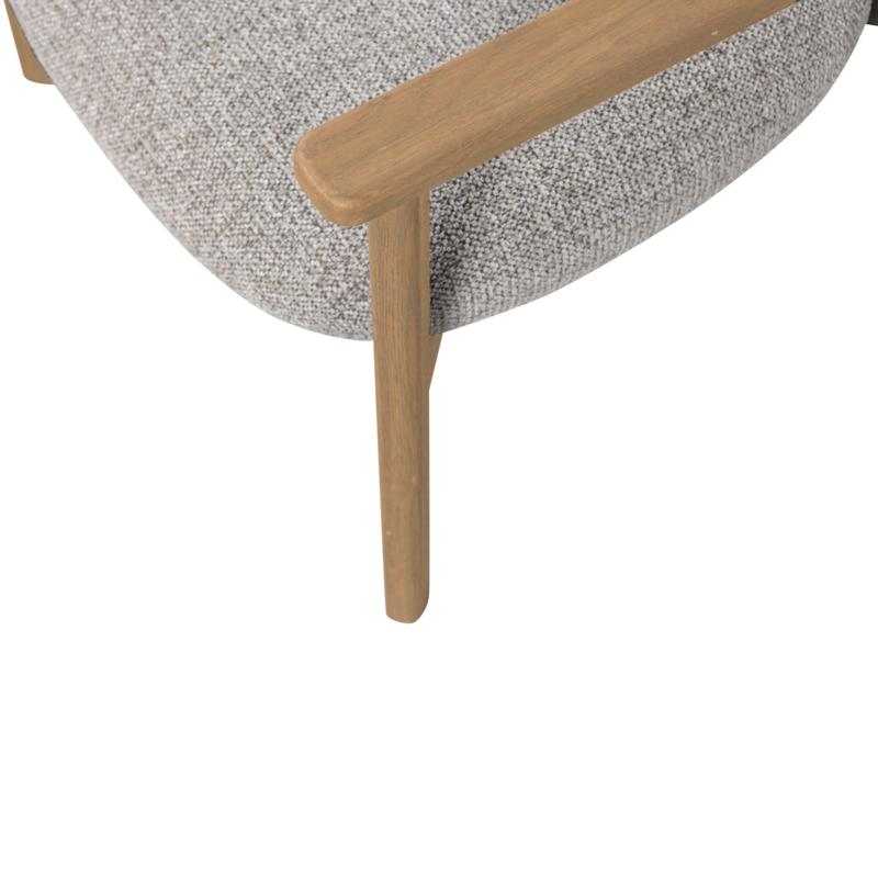 WOOOD-collectie Udar Fauteuil Naturel Met Houten Frame Naturel