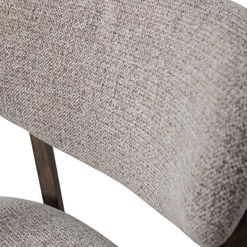 WOOOD UDAR FAUTEUIL NATUREL MET HOUTEN FRAME DONKERBRUIN