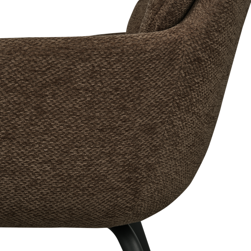 WOOOD-collectie Runa Eetkamerstoel Chenille Warm Bruin
