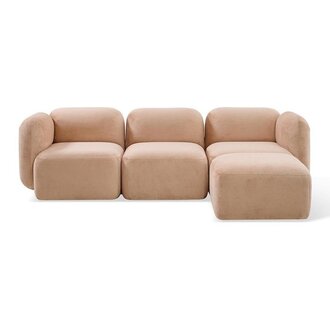 Jesper Home Yoshimi Pink Poise Bank - corner L + middle + corner R + Ottoman