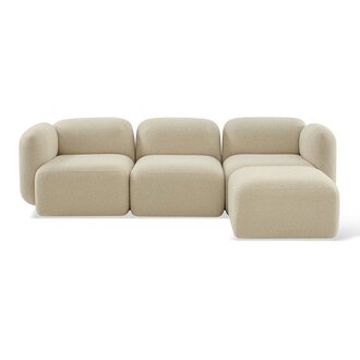 Jesper Home Yoshimi Cloudy Cream Bank - corner L + middle + corner R + Ottoman