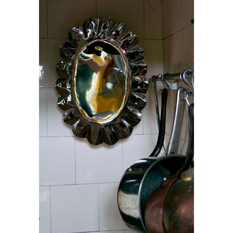 HKLIVING-collectie New classics: Chromen dienblad medium