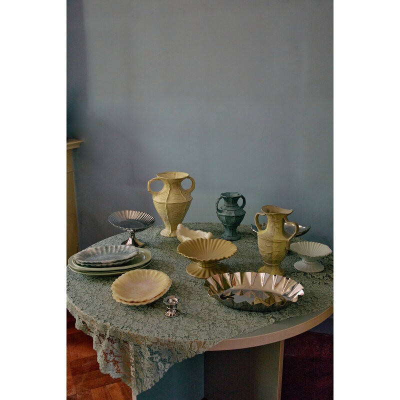 HKLIVING-collectie New classics: Chromen dienblad medium