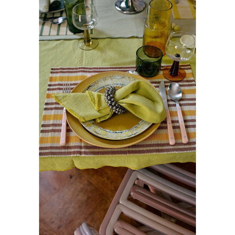 HKLIVING-collectie Bamboe placemat amber