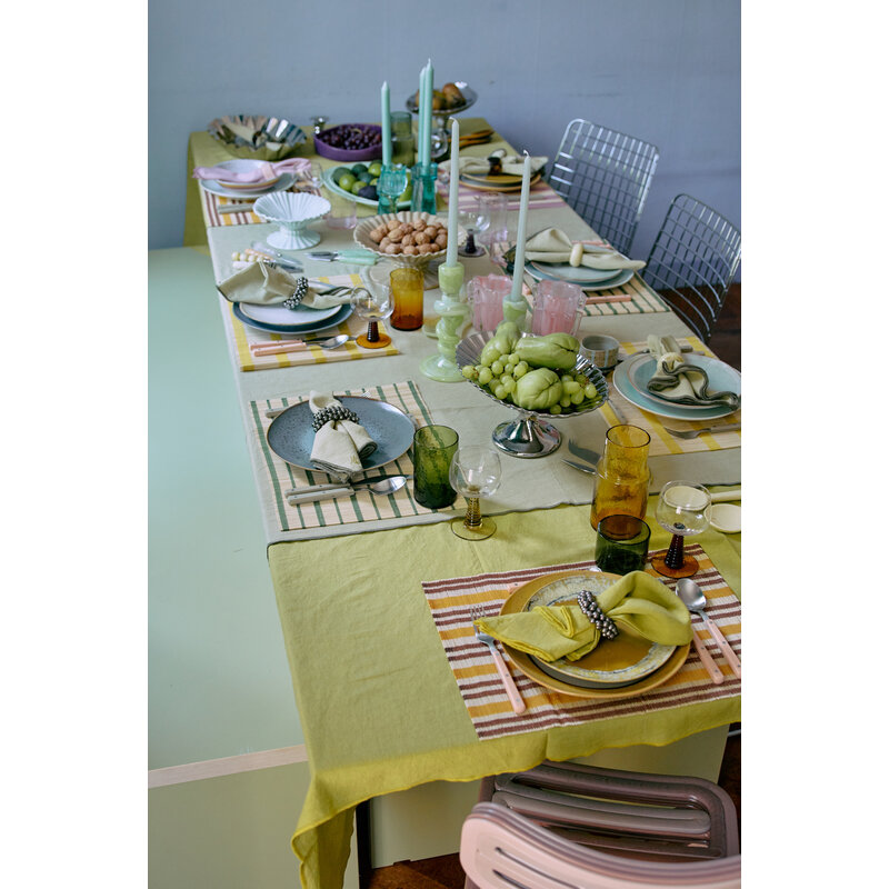 HKLIVING-collectie Bamboe placemat amber