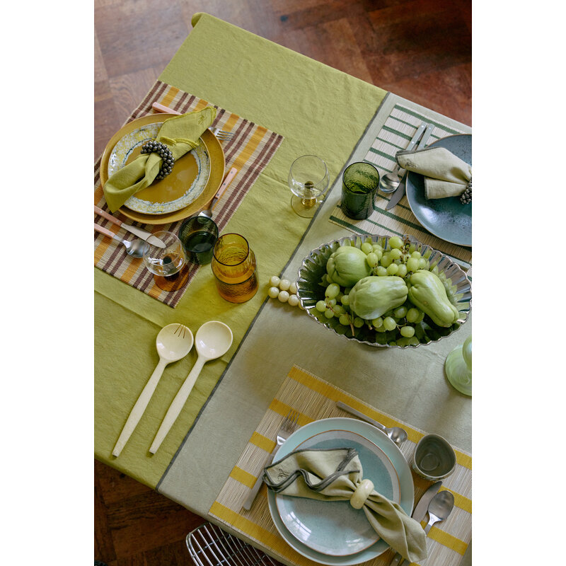 HKLIVING-collectie Bamboe placemat amber