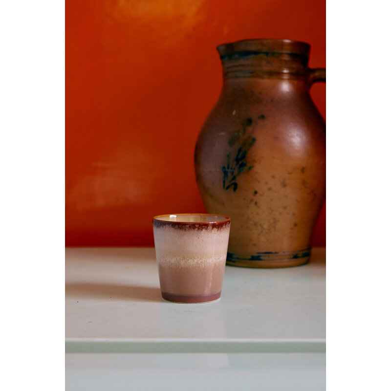 HKLIVING-collectie 70s servies: koffiemokken surrealistisch (set van 6)