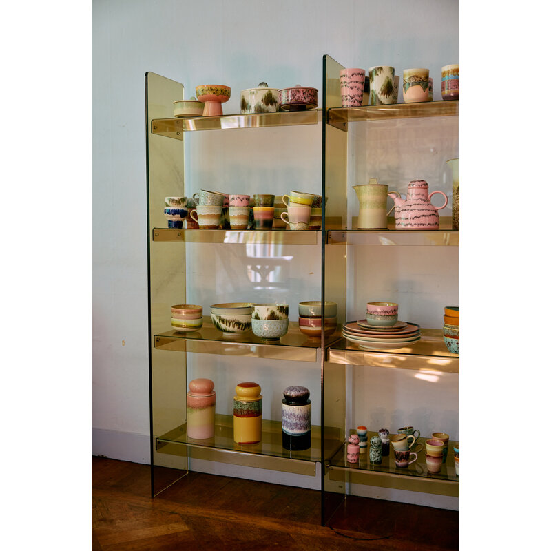 HKLIVING-collectie 70s ceramics: americano mugs, rococo (set of 4)