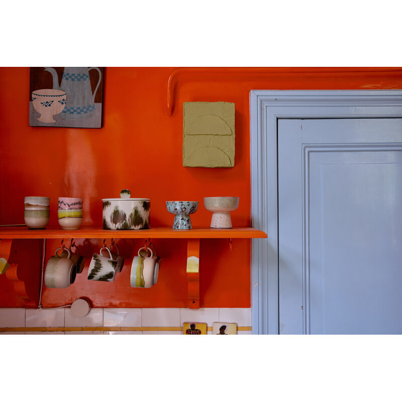 HKLIVING-collectie 70s servies: deco koffiemokjes (set van 4)