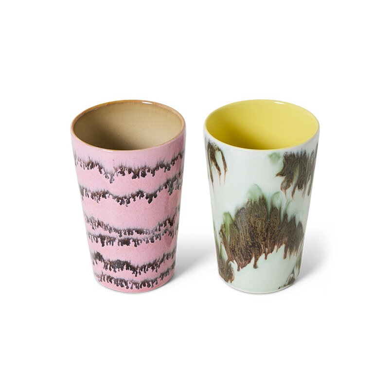 HKLIVING-collectie 70s servies: barok theemokken (set van 2)