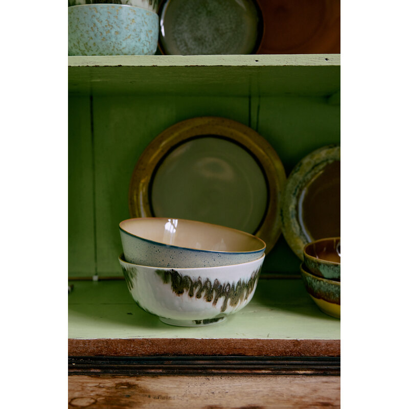 HKLIVING-collectie 70s servies: ramenschalen minimalistisch (set van 2)