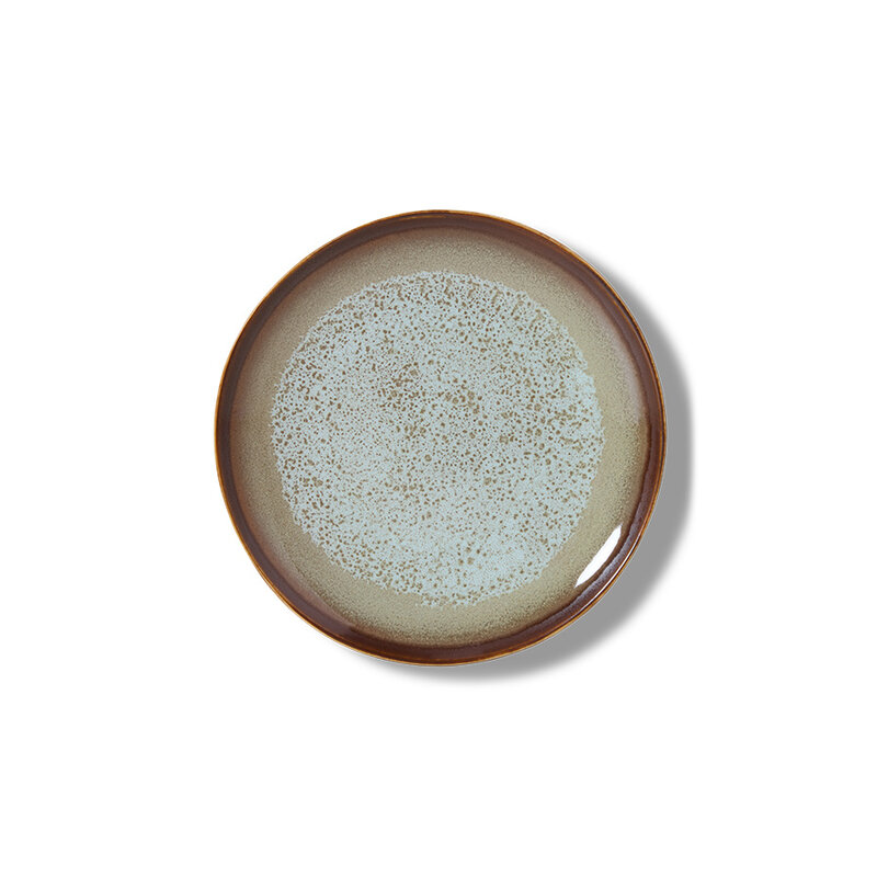 HKLIVING-collectie 70s servies: dessertborden contrast (set van 2)