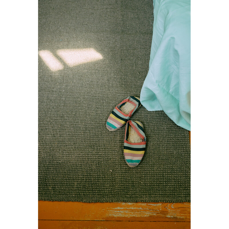 HKLIVING-collectie Jute vloerkleed sage (240x340cm)