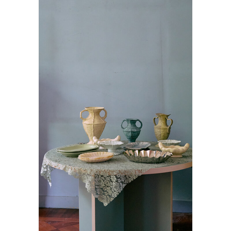 HKLIVING-collectie Eettafel pale green round 130cm