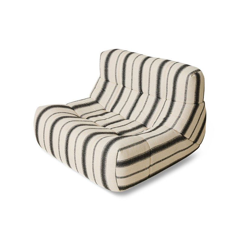 HKLIVING-collectie Lazy lounge chair outdoor chalkstripe