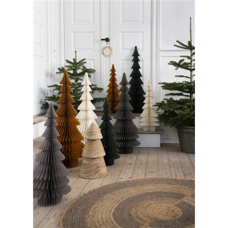 Madam Stoltz-collectie Staande papieren kerstboom Greige