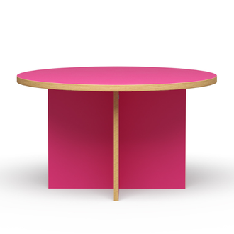 HKLIVING Dining table, raspberry, round 130cm