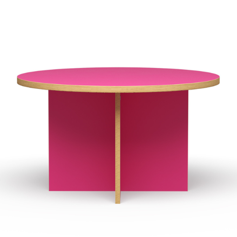 HKLIVING-collectie Eettafel raspberry round 130cm