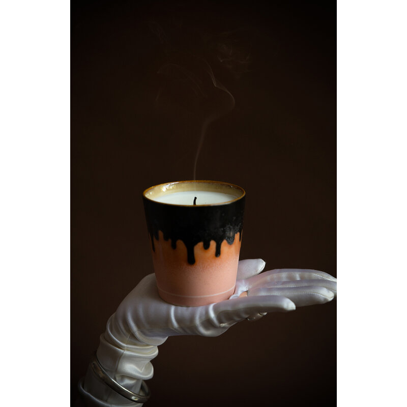 HKLIVING-collectie 70s keramiek: Christmas special geurkaars  gingerbread