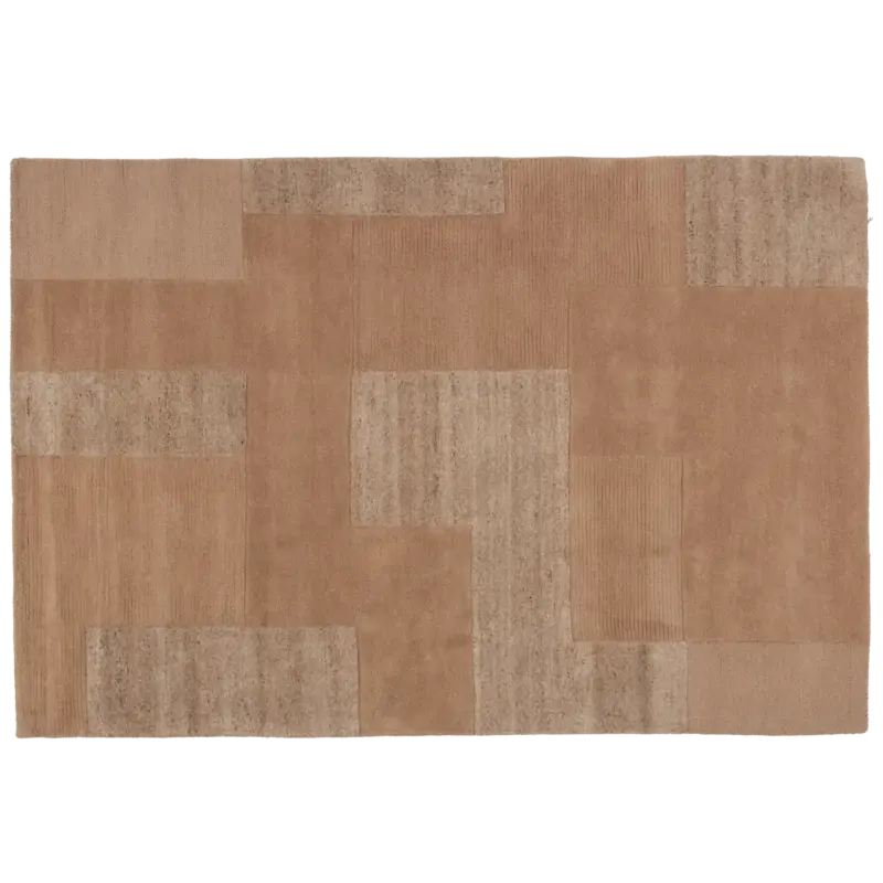 WOOOD-collectie Noven Handgeweven Vloerkleed Wol/Katoen Zand 170X240Cm