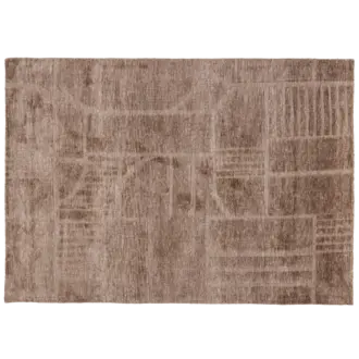 WOOOD LOVI VLOERKLEED POLYESTER/KATOEN TAUPE 170x240CM