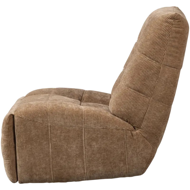 WOOOD-collectie HEIN RELAXFAUTEUIL ELEKTRISCH GEWEVEN RIB LICHTBRUIN