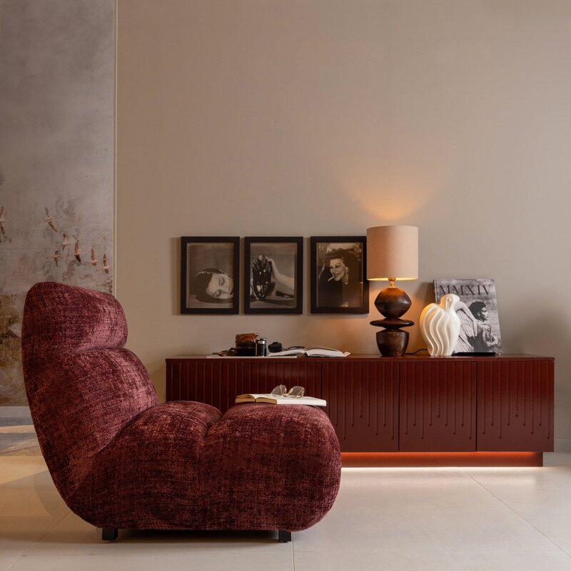 WOOOD-collectie Observe fauteuil Aubergine