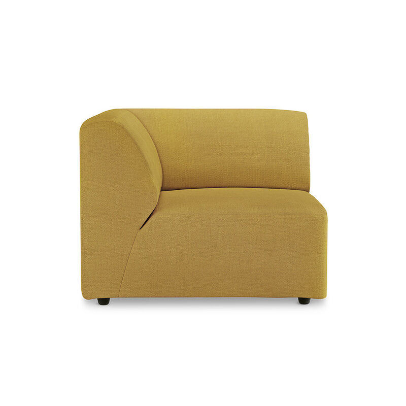 HKLIVING-collectie Jax bank: element links hoek, linnen, burnt ochre