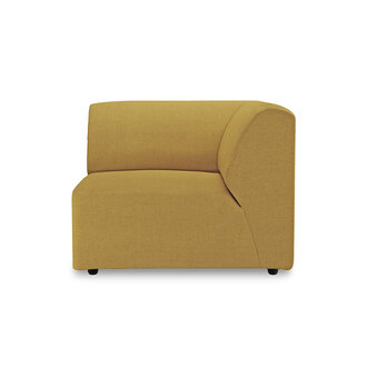 HKLIVING Jax bank: element rechts end, linnen, burnt ochre