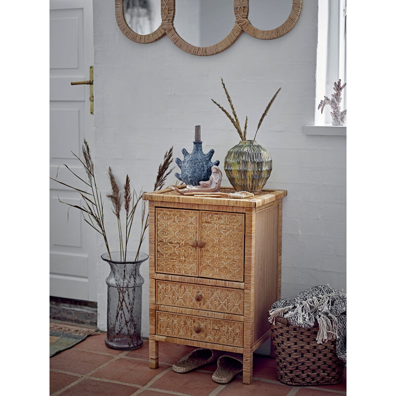 Bloomingville-collectie Cardiz wandspiegel naturel rotan