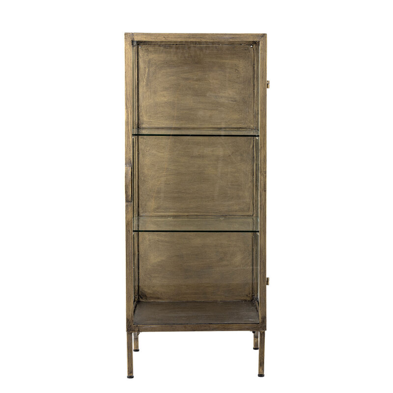Bloomingville-collectie Saone Cabinet, Brass, Tempered glass