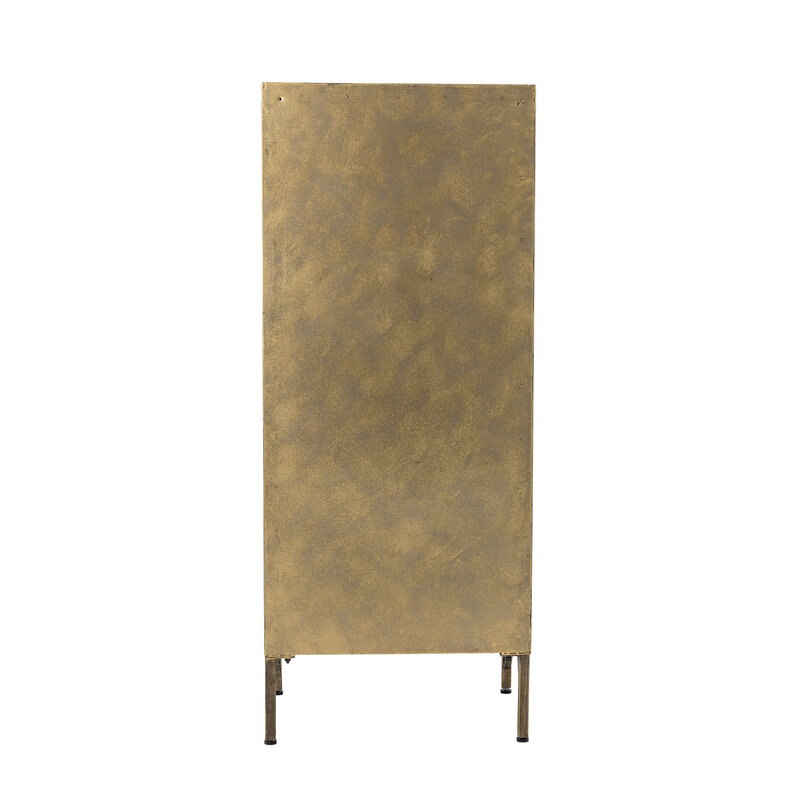 Bloomingville-collectie Saone Cabinet, Brass, Tempered glass