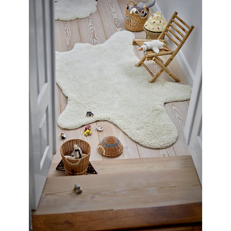 Bloomingville-collectie Space mand met deksel naturel rotan