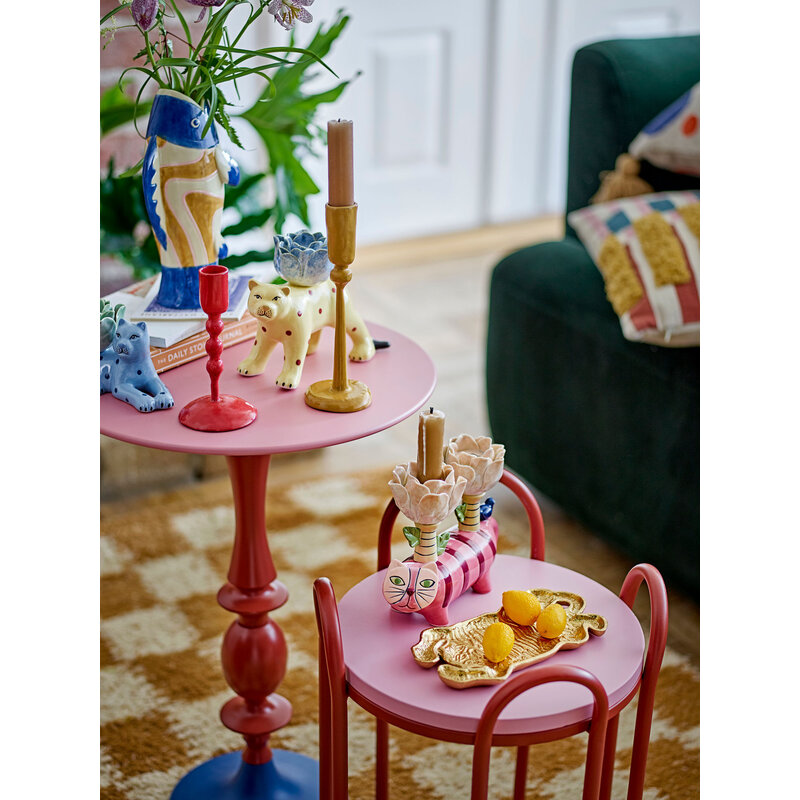 Bloomingville-collectie Annan bijzettafel rood aluminium