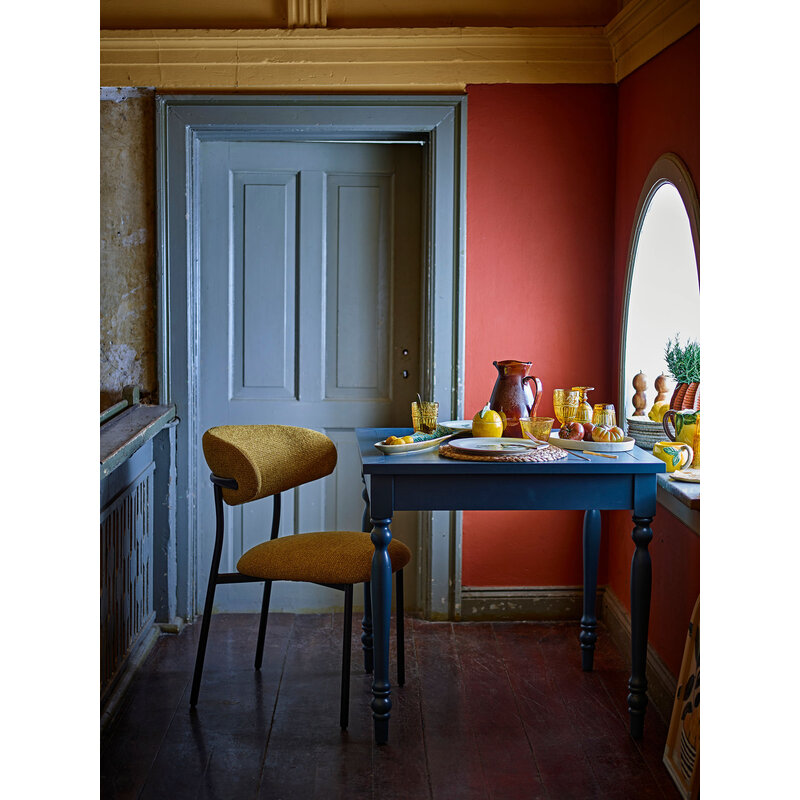 Bloomingville-collectie Bassy Dining Table, Blue, Firwood