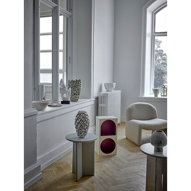 Bloomingville-collectie Edith bijzettafel wit sparrenhout