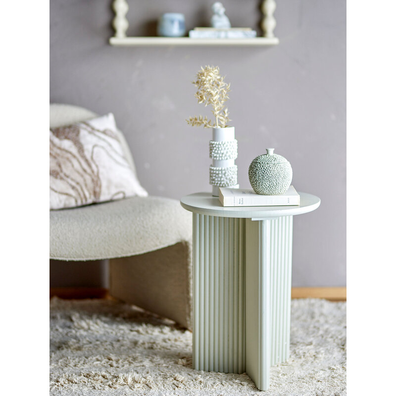 Bloomingville-collectie Edith bijzettafel wit sparrenhout