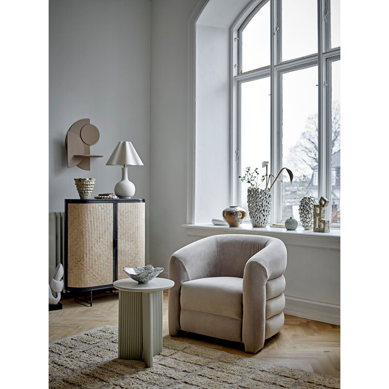 Bloomingville-collectie Edith bijzettafel wit sparrenhout
