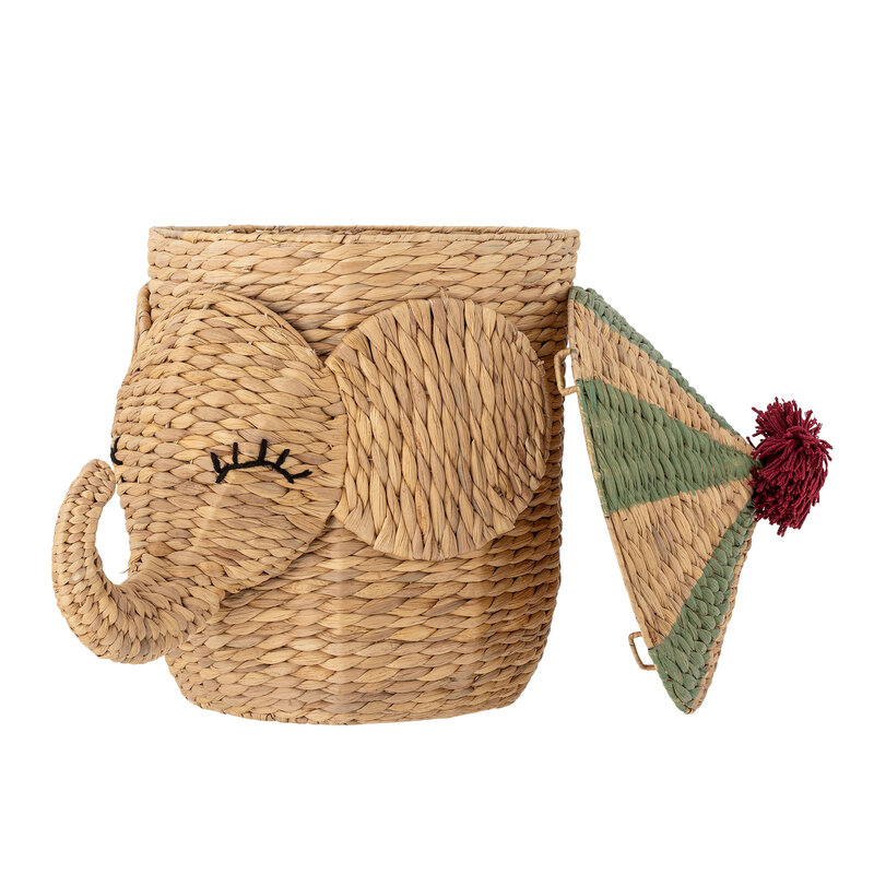 Bloomingville-collectie Bobo Basket w/Lid, Nature, Water Hyacinth