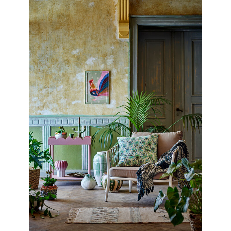 Bloomingville-collectie Isola bijzettafel roze sparrenhout