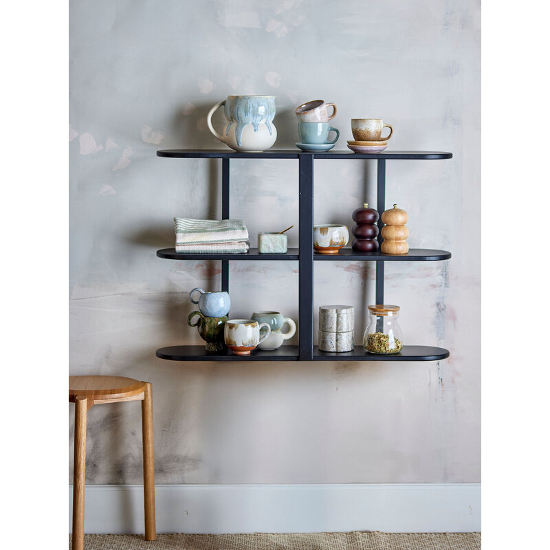 Bloomingville-collectie Vicente Shelf, Black, MDF