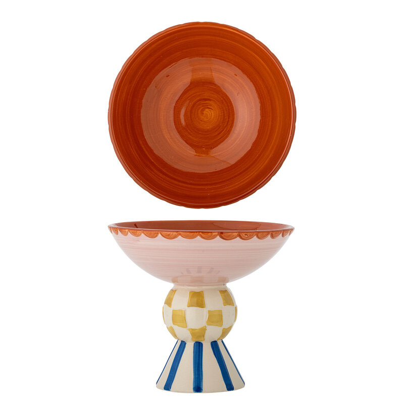 Bloomingville-collectie Bob Pedestal Bowl, Rose, Stoneware