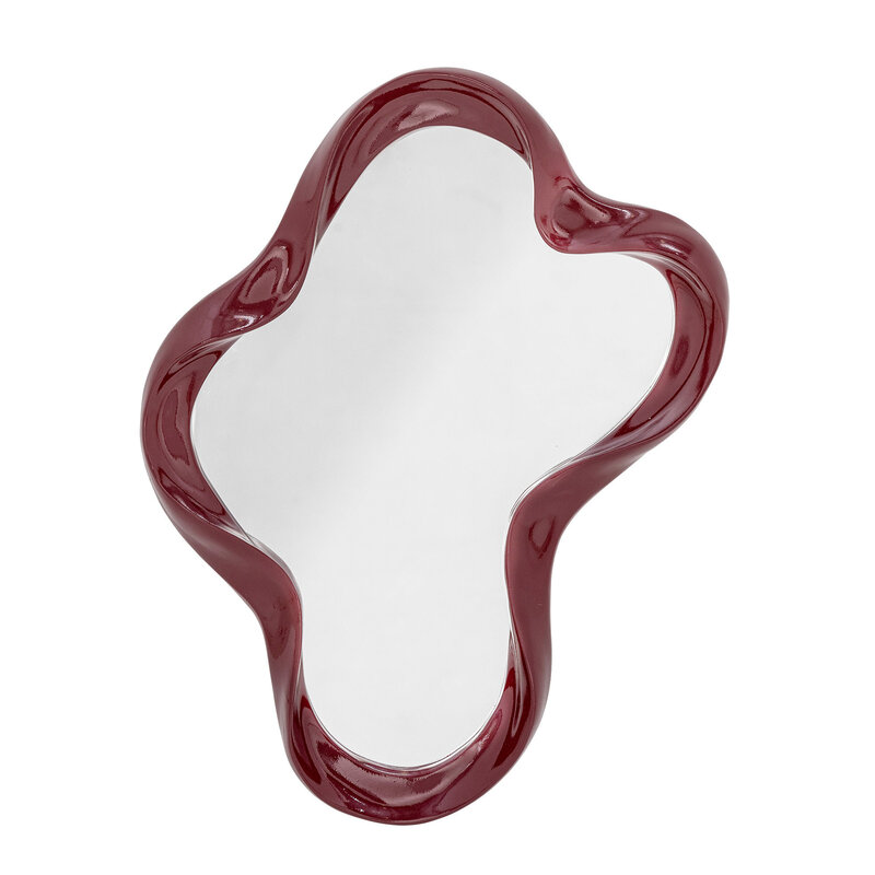Bloomingville-collectie Violeta Wall Mirror, Red, Polyresin