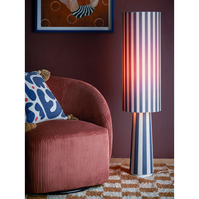 Bloomingville-collectie Emmie Floor Lamp, Blue, Polyester